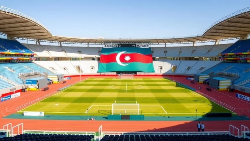 Azerbajdzjans herrlandslag spelarna som spelar fotboll