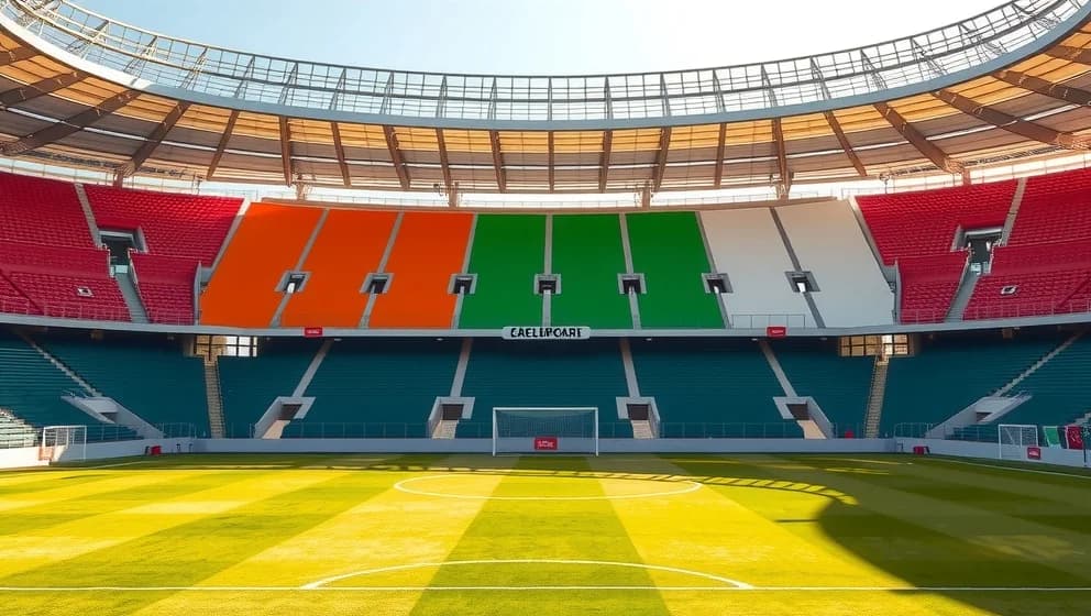 Elfenbenskustens herrlandslag spelar fotboll