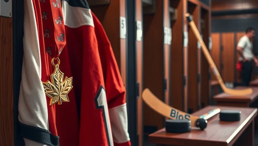 Kanadas herrlandslag i ishockey vinner guldmedaljer