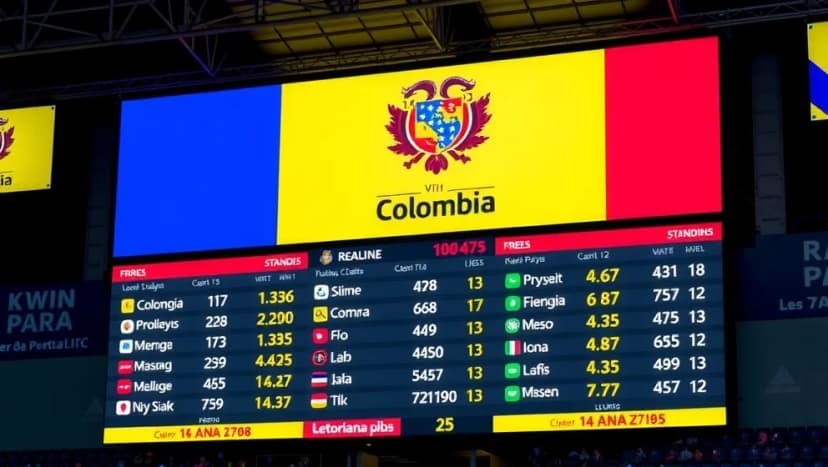 Colombias poängställning i herrlandslaget fotboll