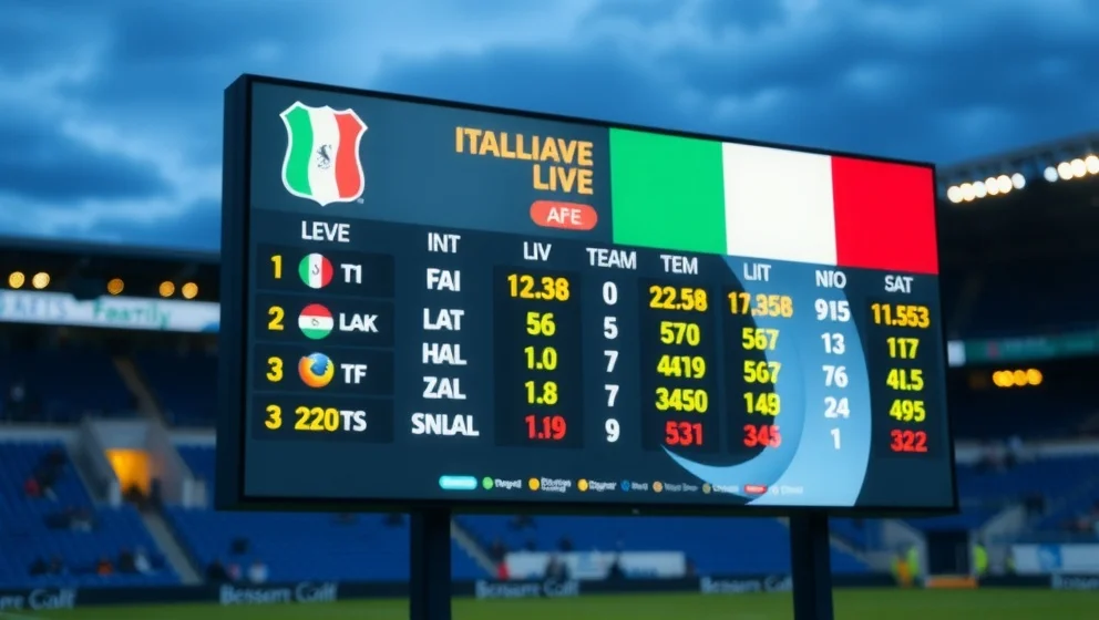 Italiens herrlandslag poängställning genom tiderna