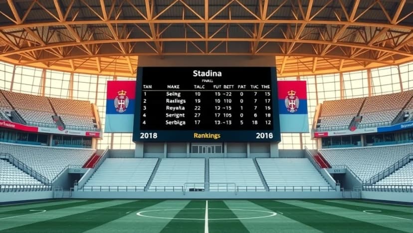 Poängställning i Serbiens herrlandslag i fotboll