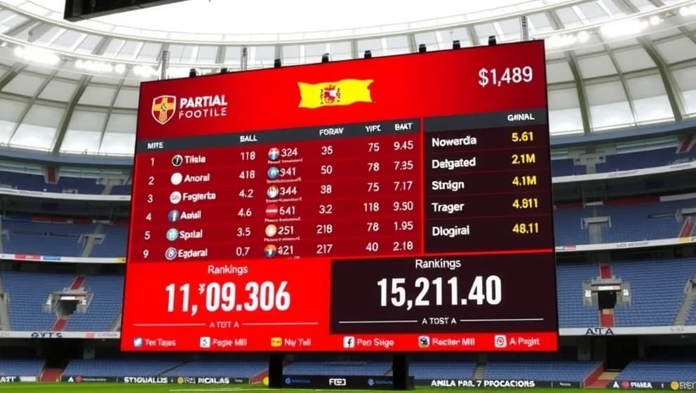 Spaniens herrlandslags poängställning genom åren